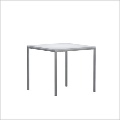 NewYork steel sitztisch 80 x 80 weiß schraeg